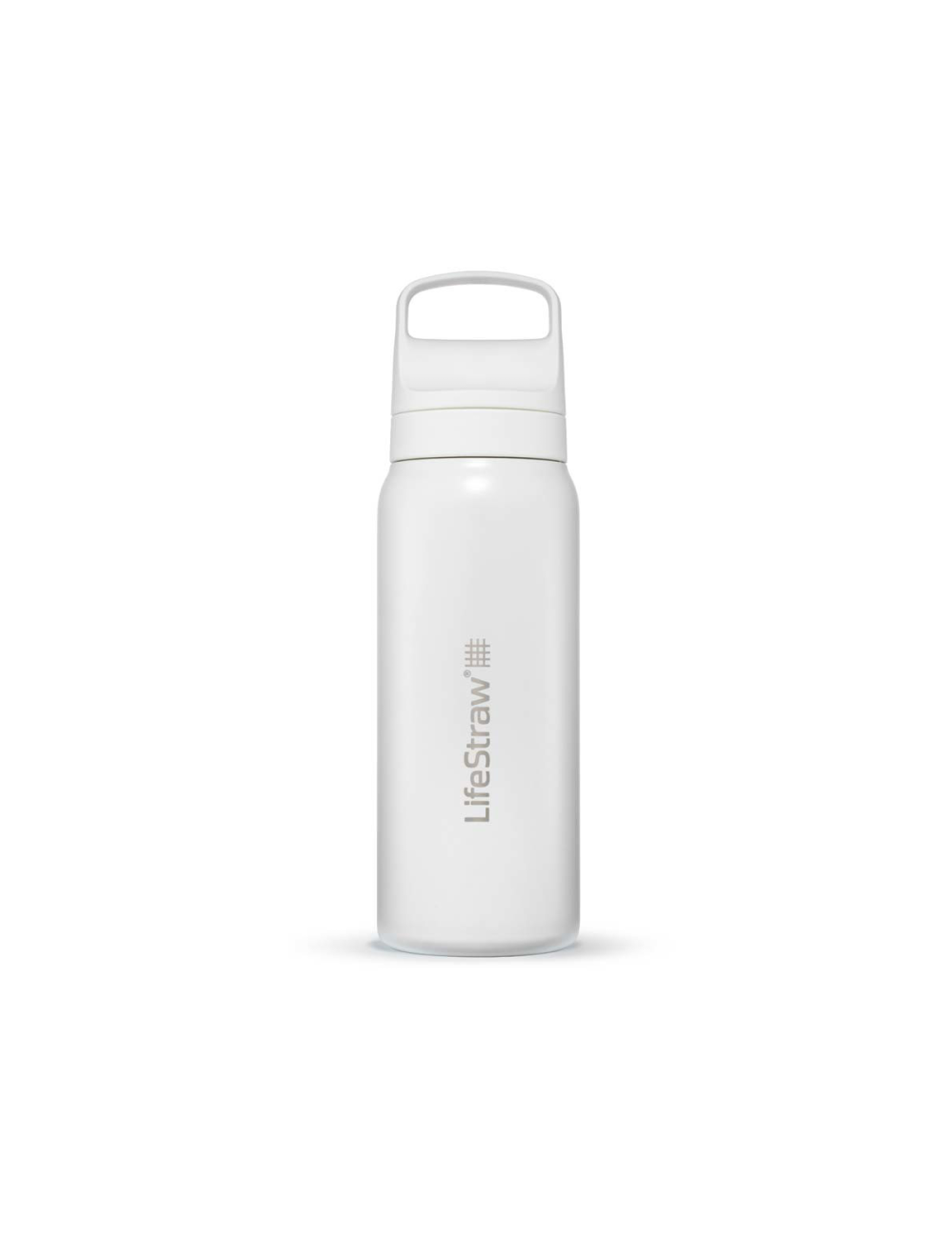 Bouteille filtre à eau LifeStraw Go 2.0 isolée en acier inoxydable 1 litre-Blanc