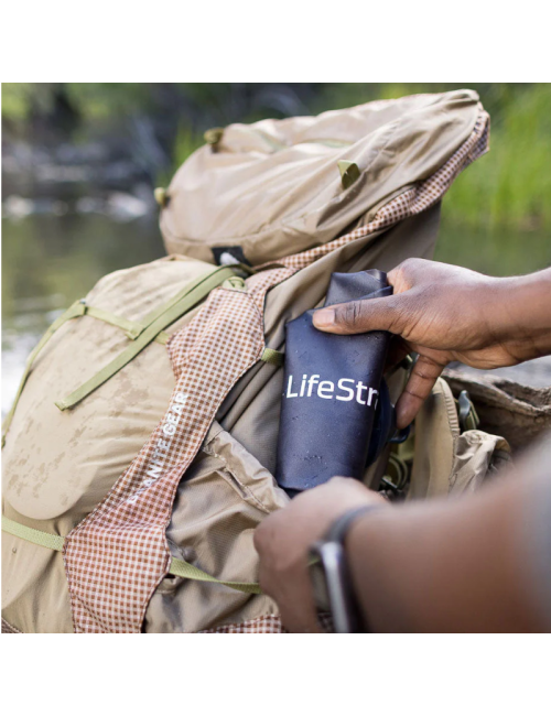 LifeStraw Peak Series kompakter Schwerkraft-Wasserbeutel mit Wasserfilter - 3 L-Grau