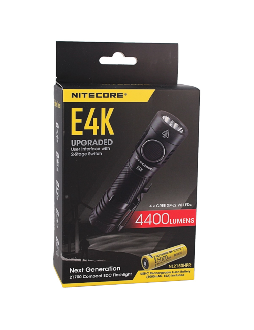 NiteCore torcia elettrica E4K-4400 lumen-Nero