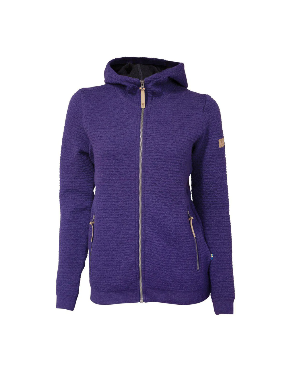 Cárdigan Ivanhoe Morel Hood FM Morado oscuro para mujer de lana-Morado