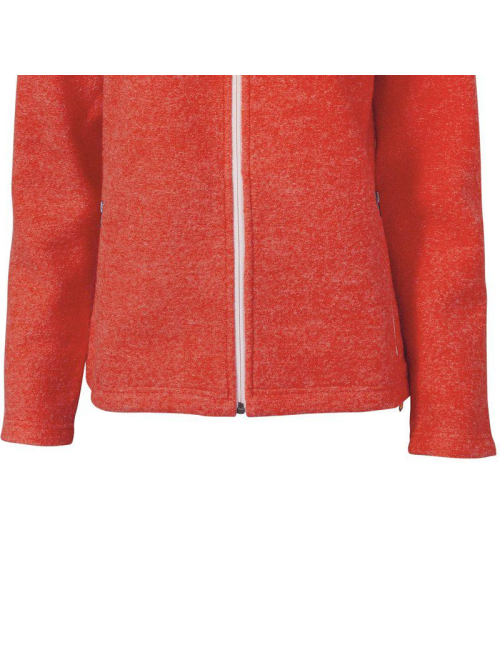 Ivanhoe dames wollen full-zip vest Beata Mandarin Red - Oranje