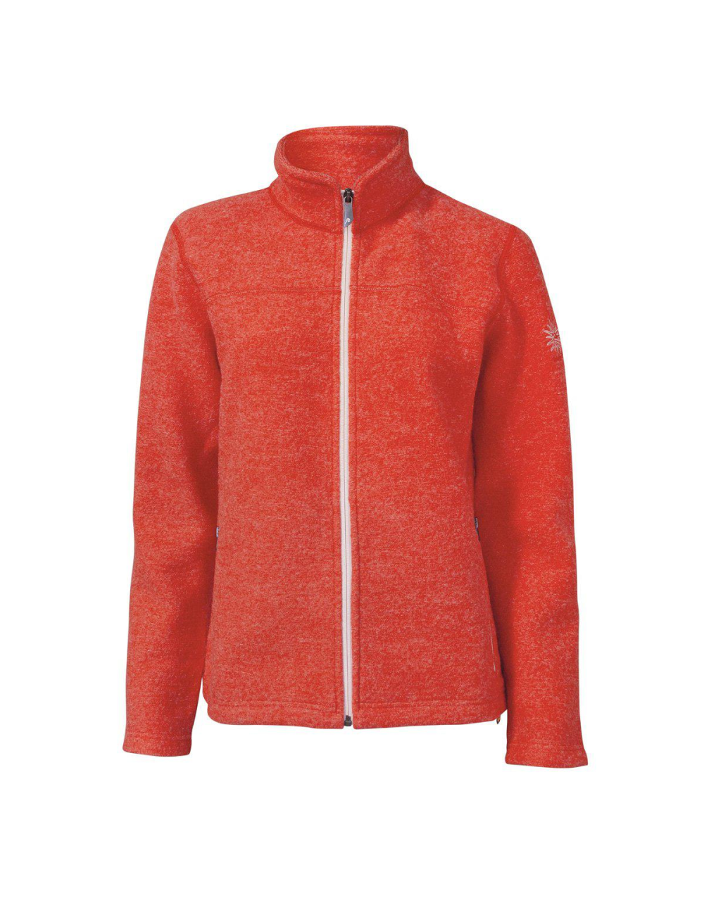 Ivanhoe dames wollen full-zip vest Beata Mandarin Red - Oranje