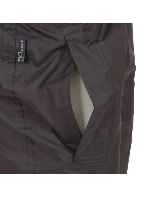 Pantalón de lluvia Highlander Stow & Go Packaway Nuevo Gris Carbón