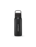 LifeStraw water filter bottle Go 2.0 black stainless steel insulated 1 liter-Black