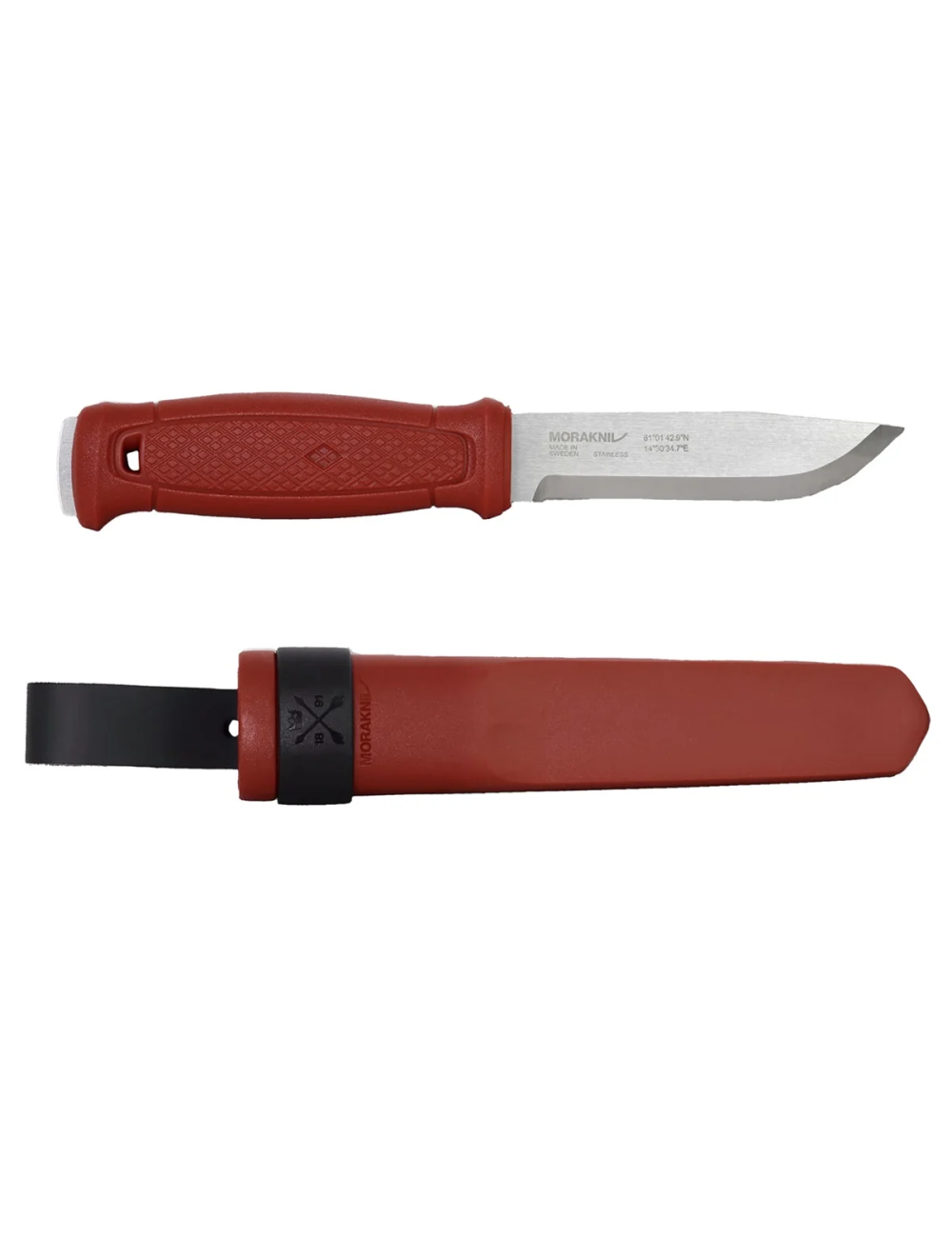 Cuchillo de supervivencia Mora Garberg Dala Rojo con funda de polímero-Rojo