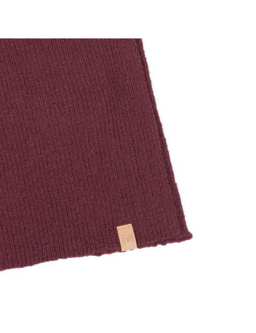 Sciarpa lavorata a maglia Ivanhoe in lana Vide Ruby Wine - taglia unica 190x23-Rosso