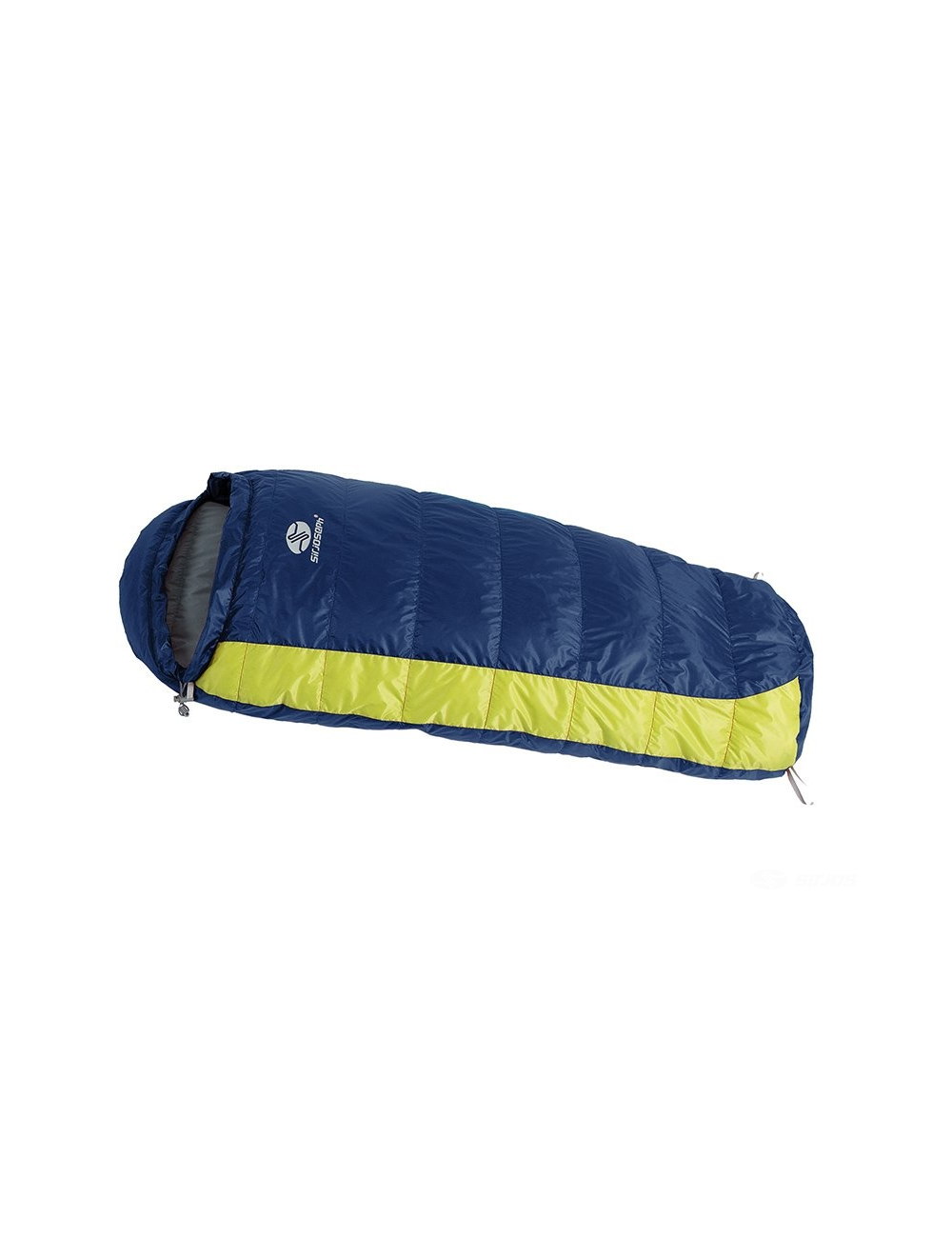 Saco de dormir momia SirJoseph down para niños Plumón Kiki 125-145-izquierdo 145 cm-Azul marino con Lima