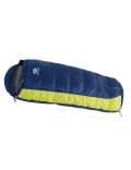 Saco de dormir momia SirJoseph down para niños Plumón Kiki 125-145-izquierdo 145 cm-Azul marino con Lima