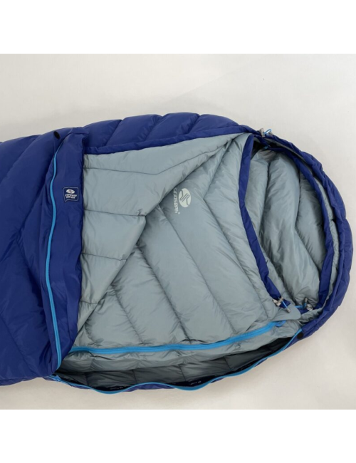 Saco de dormir para momias SirJoseph Double Attack II 170 2 en 1 de 4 estaciones-Azul