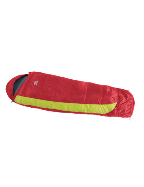 Saco de dormir momia SirJoseph down para niños Plumón Kiki 125-145-izquierdo 145 cm-rojo con lima