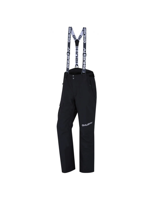 Husky pantaloni sci per uomo Gili M Stretch 20.000 membrana-Nero