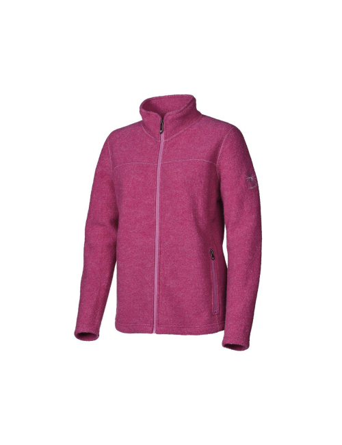 Ivanhoe gilet zippé en laine pour femme Beata Very Berry-Rose