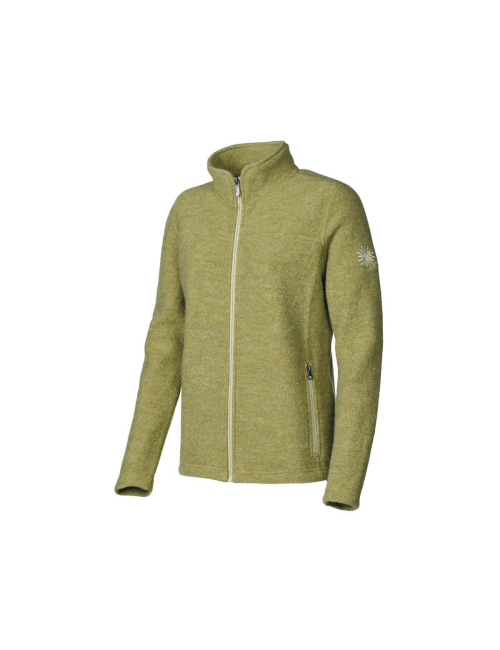 Ivanhoe dames wollen full-zip vest Beata Golden Lime - Groen