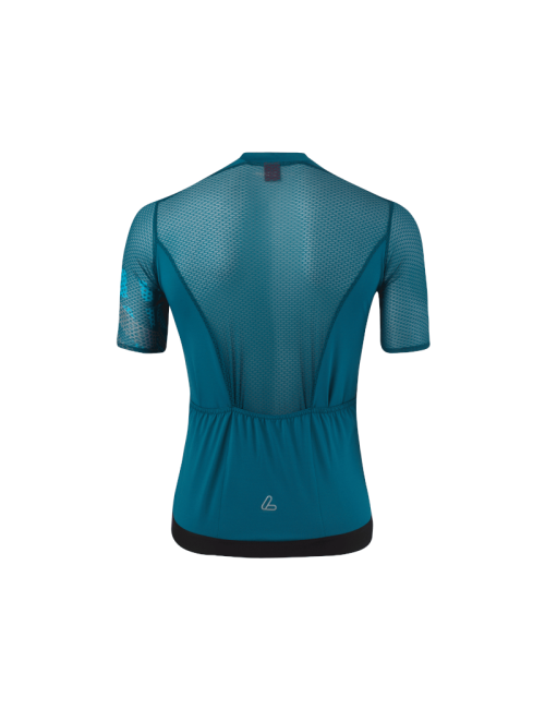 Loeffler fietsshirt korte mouwen M Bike Jersey FZ Pow Air Dark Petrol - Blauw