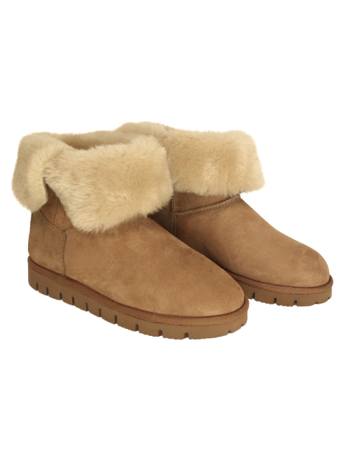 Texelana boot sheepskin Premium boot fold Tabaco-Brown